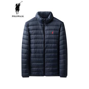 POLOWALK男士立領輕薄羽絨服韓版秋新款上衣保羅休閑保暖鴨絨外套