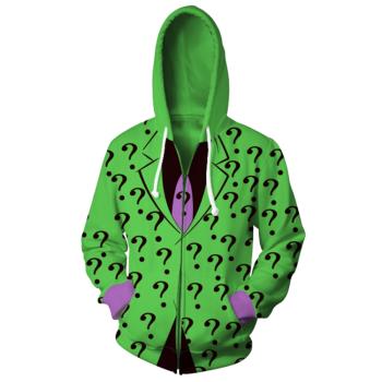3d print hooded long-sleeved hoodie 3d印花連帽衫拉鏈長袖衛衣