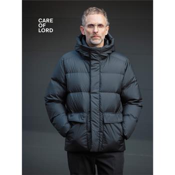 CAREOFLORD 領航員系列 男士冬季工裝連帽鵝絨服加厚羽絨服9661