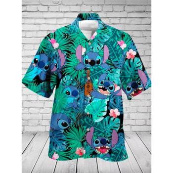 3D digital printed short sleeved shirt 3D數碼印花短袖襯衣男