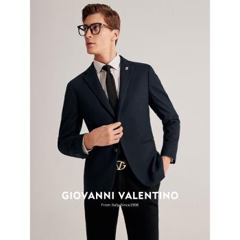 [羊毛]GIOVANNI VALENTINO休閑西裝男士外套高階感西服單便西春季