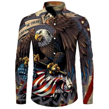 3D digital printed lapel shirt for men 3D數碼印花翻領襯衫男