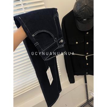 【GCYNUANUANUA】經典/原色/復古/明線/修身/小腳/男士長款牛仔褲