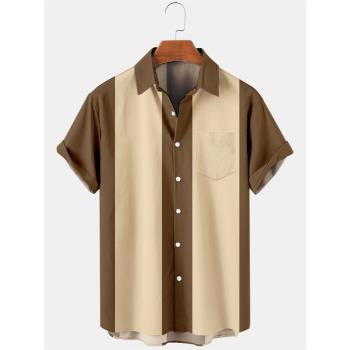 3D digital printed lapel shirt for men 3D數碼印花翻領襯衣男