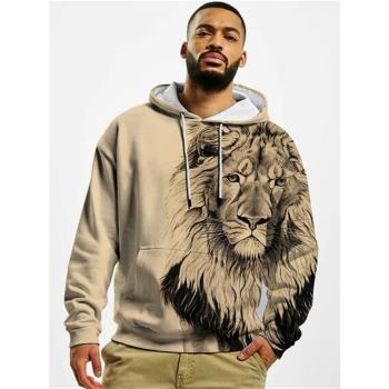 Casual 3D animal print plus size hoodie 3D動物印花大碼連帽衫