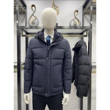 厚款連帽羽絨服專櫃款冬季男士青年短款休閑時尚保暖鴨絨外套非賢