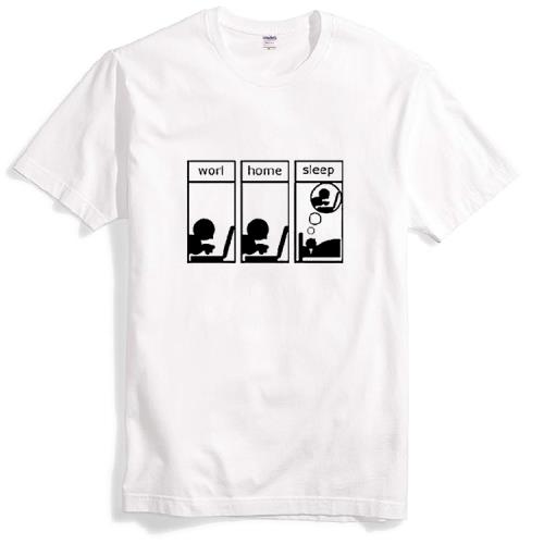 極客程序員工作者日常代碼農GEEK極客worl home sleep純棉T恤短袖