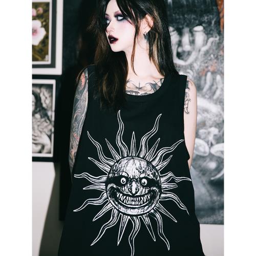 雙頭燕EKHLAS紋身師Arcs阿克斯聯名刺青搖滾哥特正能量男女背心