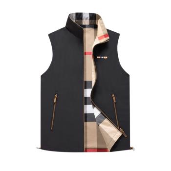 官方保羅品牌男士馬甲商務新款背心秋冬大碼雙面高階休閑馬夾外套