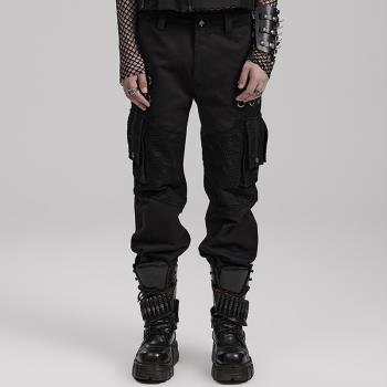╋魔嘆╋PUNKRAVE賽博蒸汽朋克哥特GOTHIC搖滾金屬ROCK男褲 WK591