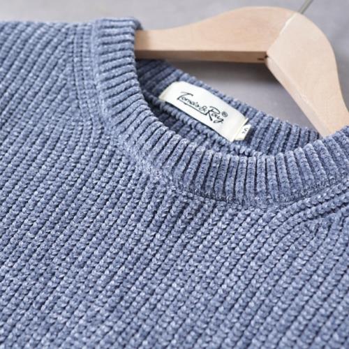 超軟雪尼爾面料！外貿男裝剪標尾貨秋冬打底針織衫圓領毛衣男線衣