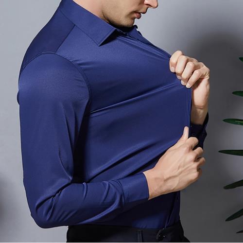 Long sleeve stretch business shirt 男士長袖絲光彈力商務襯衫