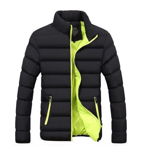 拼色立領加厚修身棉服 Stand collar, thick slim cotton garment