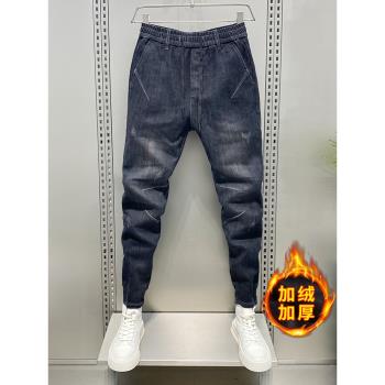 精神小夥百搭春夏潮流束腳牛仔褲