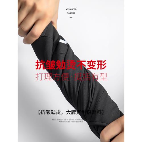 西服套裝男士職業正裝雙排扣休閑商務結婚新郎三件套婚禮伴郎西裝