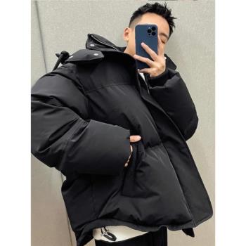 短款羽絨服男女同款2024年冬季新加厚學生寬松麵包服潮流青年外套