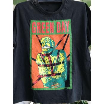 Green Day綠日樂隊搖滾潮流美式復古vintage阿美咔嘰男女短袖T恤