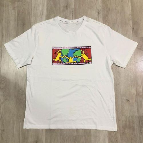 Keith Haring凱斯·哈林藝術涂鴉大師創意趣味純棉短袖女T恤男潮