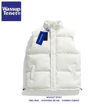 Wassup Tenet羽絨棉馬甲男款秋冬季潮牌加厚情侶馬夾背心坎肩外套