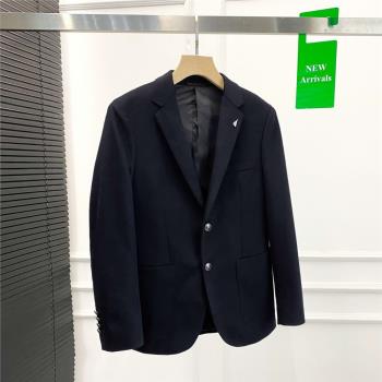 70綿羊毛30山羊絨!輕奢高階!品牌剪標西服男秋冬保暖羊毛西裝外套