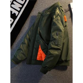 倉石一樹潮牌棉服男士春秋季新款飛行員寬松加棉加厚保暖夾克外套