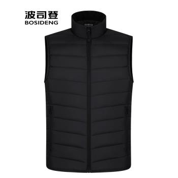 波司登輕薄羽絨服馬甲2024新款青年百搭短款立領背心保暖男裝外套