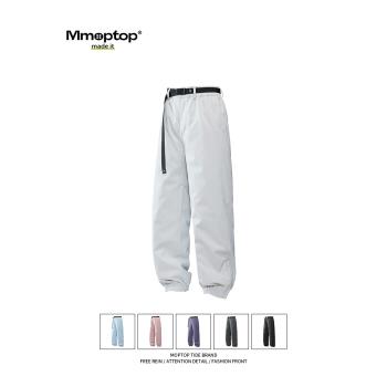 Mmoptop羽絨褲男女冬季美式潮牌戶外保暖加厚滑雪褲登山沖鋒長褲