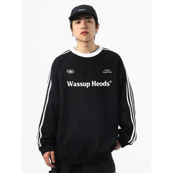 WASSUP HEODS美式潮牌圓領衛衣