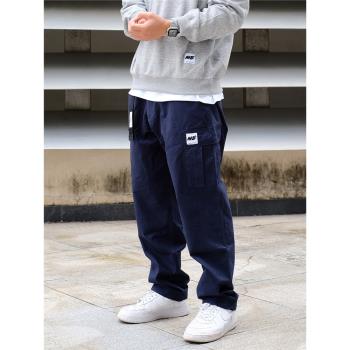 Masterape秋冬款日系純棉水洗六袋工裝休閑長褲