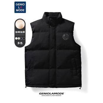 森馬集團GENIOLAMODE馬甲男款冬季2024新款羽絨棉美式無袖外套男