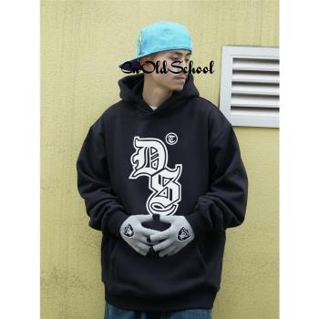重磅加絨純棉hiphop街舞oldschool連帽oversize寬松街頭嘻哈衛衣