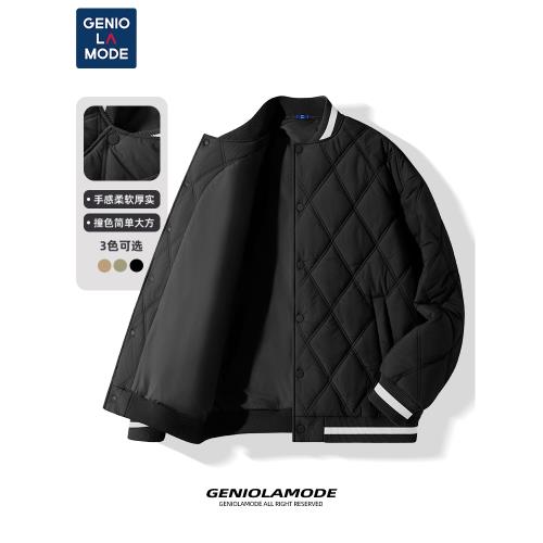 捷尼拉莫GENIOLAMODE夾克棉服男美式飛行員重型防寒棉衣棒球外套