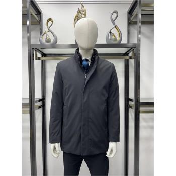 特價水貂毛領厚款派克服冬季男脫卸內膽立領黑色保暖棉服外套非賢