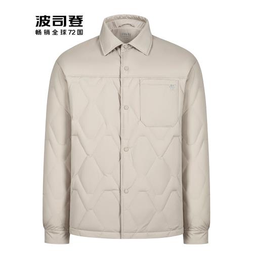 波司登2024新款輕薄羽絨服男時尚通勤簡約百搭短款襯衫領保暖外套