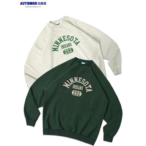 minnesota明尼蘇達州美式重磅質感圓領衛衣男女款oldschool復古風