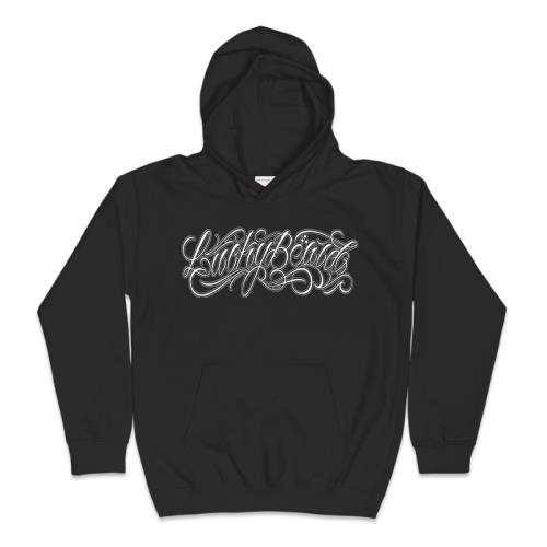 歐美風ins tattoo紋身師風格花體英文字母印花連帽衛衣潮牌男女款