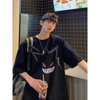 潮牌小惡魔新款大碼印花短袖t恤