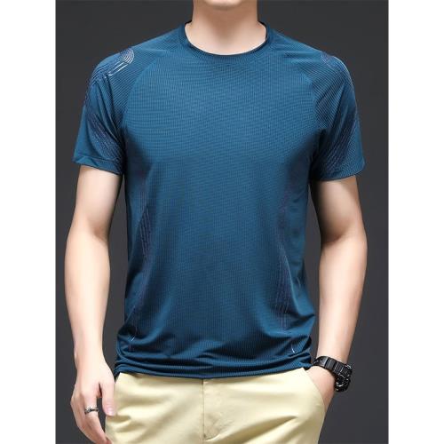 短袖T恤速干衣男2025夏季新款寬松吸濕透氣運動健身體恤涼爽冰絲t