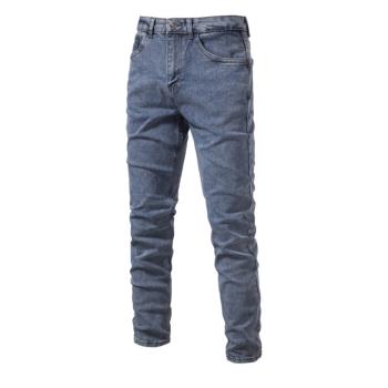 2023春秋款男個性牛仔水洗潮流休閑直筒長褲Mens straight jeans
