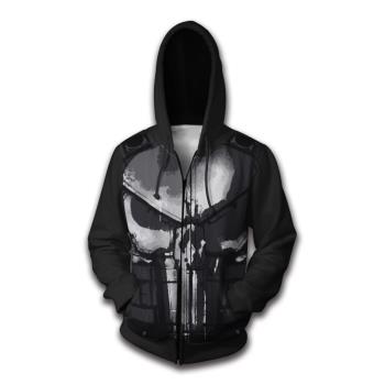 Punisher 3D Printed Long Sleeve Hoodie懲罰者3D印花長袖連帽衫