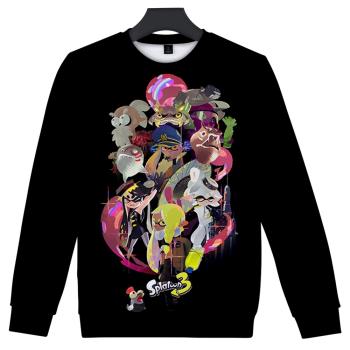 3D printed casual long sleeve round neck top 3D印花圓領上衣