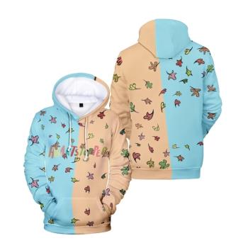 3D printed long sleeve loose hooded sweater 3D印花連帽衛衣