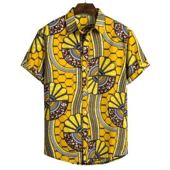 2022 Summer Men Short Sleeve Floral Shirt 夏季男士短袖花襯衫