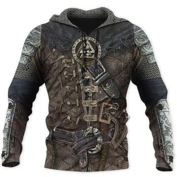Viking Mythology 3D Printed Hoodie 維京神話3D列印長袖連帽衫