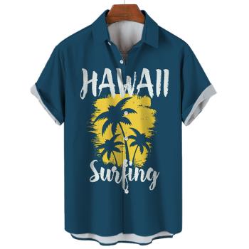 Seaside 3D plus size loose lapel shirt海邊3D大碼寬松翻領襯衣