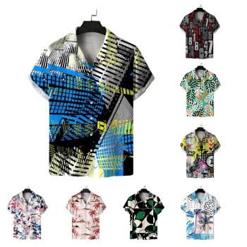 Beach 3D print plus size shirt T-shirt 沙灘3D印花大碼襯衫T恤