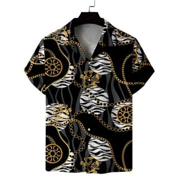 Beach 3D geometric short-sleeved shirt 沙灘3D幾何短袖襯衣