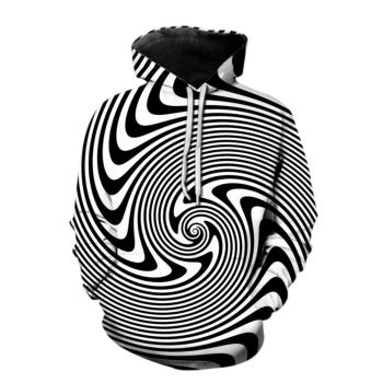 Sports 3D geometry long-sleeved hoodie 運動3D幾何長袖連帽衫
