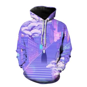 3D animated plus-size long-sleeved hoodie 3D動畫長袖連帽衫男