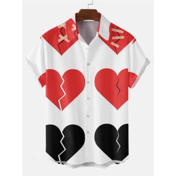 Holiday 3D print loose lapel shirt 度假3D印花寬松翻領襯衣
